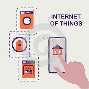 Using smart technology at home. Internet of things