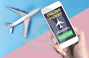Using smartphone for E Ticket and online ticket booking for Plane ticket