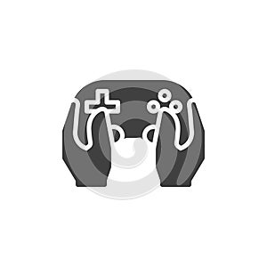 Using video game console vector icon