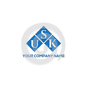 USK letter logo design on white background. USK creative initials letter logo concept. USK letter design