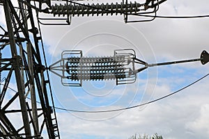 USK MOUTH POWER STATION PYLONS AND CABLES