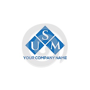 USM letter logo design on white background. USM creative initials letter logo concept. USM letter design