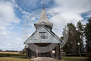 Usma wooden lutheran church, Latvia