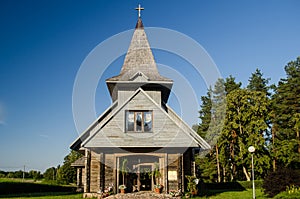 Usma wooden lutheran church, Latvia