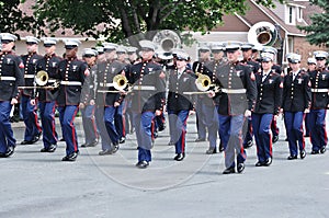 The USMC Marine Forces Reserve Band in Parade