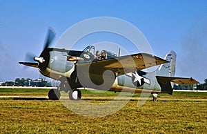 A USN Grumman F4F Wildcat at the 1987 Chino Airport , California Air Show photo