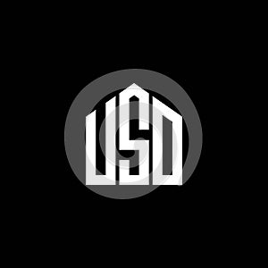 USO letter logo design on BLACK background. USO creative initials letter logo concept. USO letter design photo
