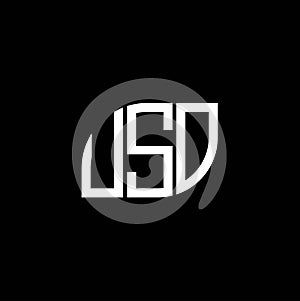 USO letter logo design on black background. USO creative initials letter logo concept. USO letter design photo