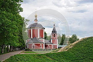 Uspenskaya Church and Earthen Rampart in Spring