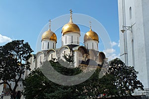 Uspensky Sobor The Cathedral of The Assumption in Sobornaya square Kremlin Moscow photo