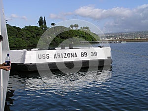 USS Arizona, Pearl Harbor located on the Island of Oahu