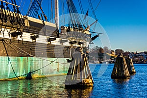 The USS Constellation in the Inner Harbor of Baltimore, Maryland
