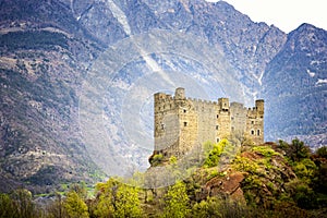 Ussel Castle in Chatillon in Aosta Valley, Italy