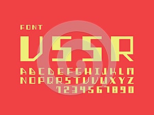 USSR font. Vector alphabet