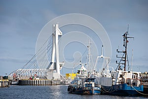 Ustka port view