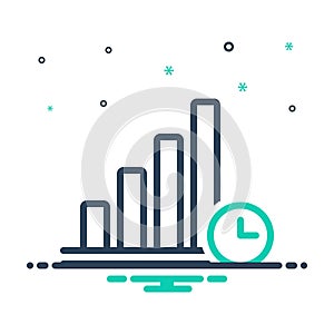Mix icon for Usually, graph and bar chart photo