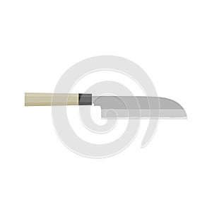 usuba is a traditional Japanese style knife designed specifically to cut vegetables. Japanese cuisine vector illustration. A