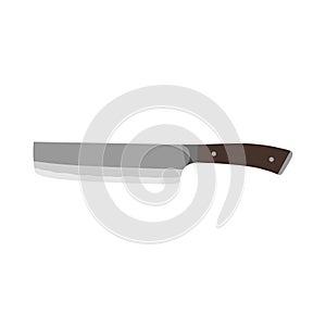 usuba is a traditional Japanese style knife designed specifically to cut vegetables. Japanese cuisine vector illustration. A