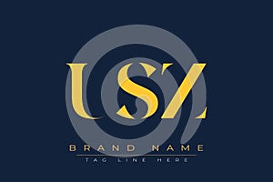 USZ abstract letter logo design