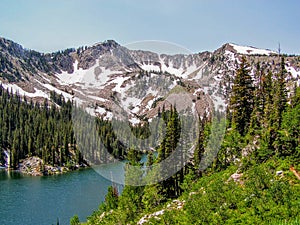 Utah Canyon Hiking Trail towards the Wasatch Mountains photo