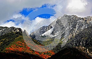 Utah Mountain Snow Fall Colors