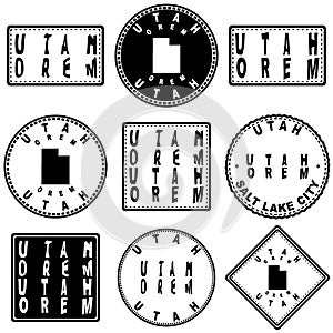 Utah Orem Seal Map Design