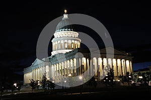 Utah State Capitol at Night
