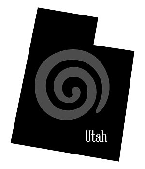 Utah State SIlhouette Map