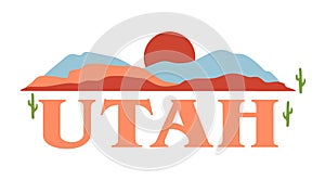 utah state with white background
