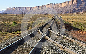 Utah train lines by cliffs