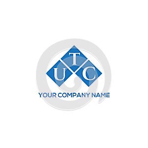 UTC letter logo design on white background. UTC creative initials letter logo concept. UTC letter design