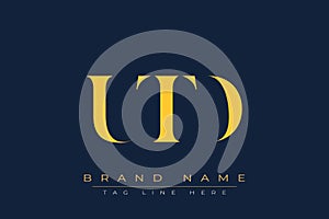 UTD abstract letter logo design