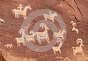 Ute Petroglyphs in Arches National Park