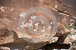 Ute petroglyphs in Arches National Park, Utah