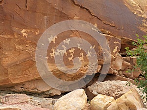 Ute Rock Art, Arches National Park photo