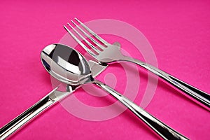 Utensils fork spoon butter knife silver