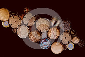 Uteo Winnower Plaited Basket Tray Abstract Detailed Textured Pattern In Nairobi City County Kenya East African photo