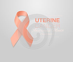 Uterine Cancer Awareness Calligraphy Poster.