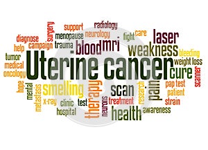 Uterine cancer  word cloud concept 2