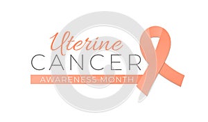 Uterine or Endometrial Cancer Awareness Month Isolated Logo Icon Sign photo