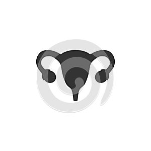 Uterus human icon on a white background