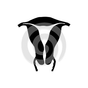 Uterus icon in simple style