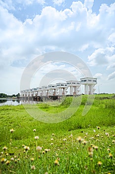 Uthokwipat Prasit floodgate in Pak Phanang, Thailand