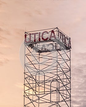 Utica City Tower Sign
