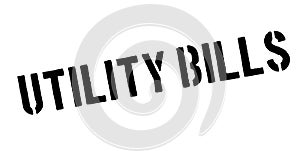 Utility Bills rubber stamp