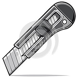 Utility Knife Hand Tool with Retractable Blade for Cutting Materials