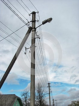 Utility Pole and Streetlight
