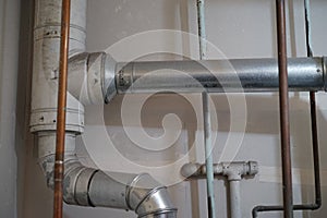 Utility room pipes and exhaust vents