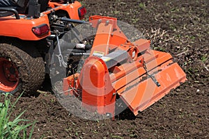 Utility Tractor With Tiller