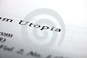 Utopia word text photo